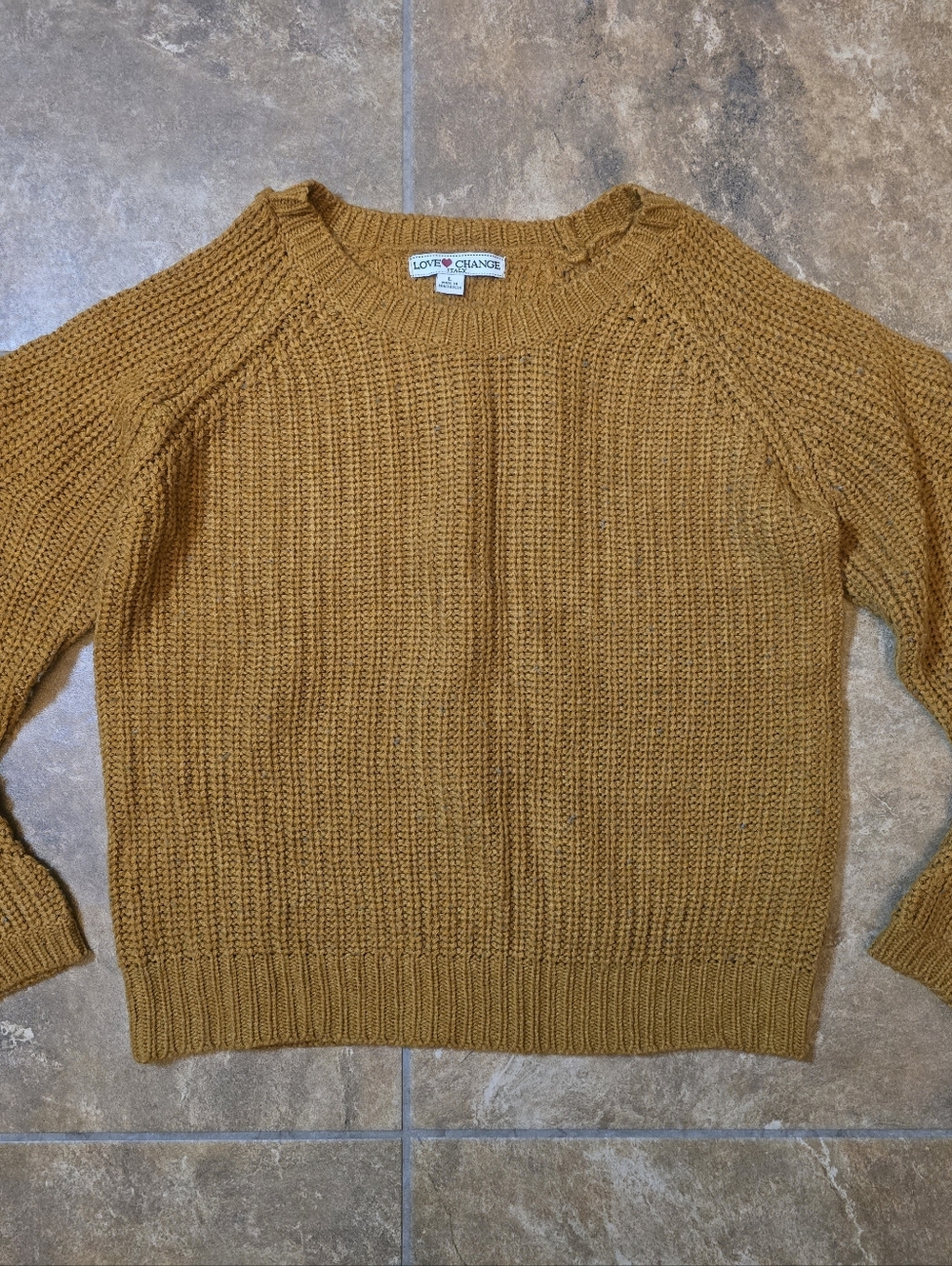 Burnt Orange | LOVE CHANGE | Open Sleeve Sweater